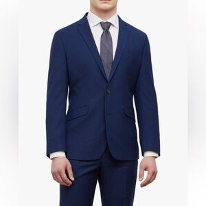 Kenneth Cole REACTION Men's Techni-Cole Stretch Slim Fit - Blue